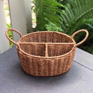 Wicker divided basket